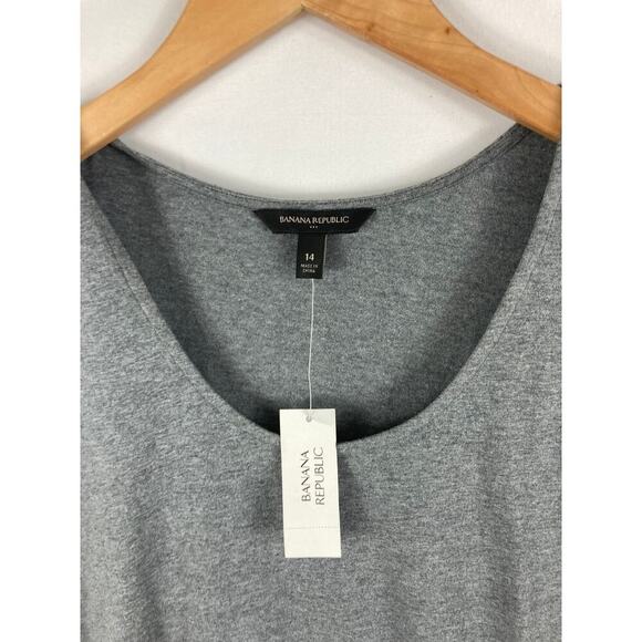 NWT Banana Republic Grey Black Sleeveless Dress Size 14 - Picture 3 of 6